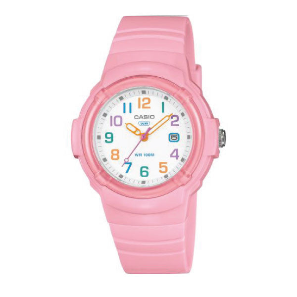 Casio Girls' 3-Hand Watch - Pink / White | LX-800H-4AVDF