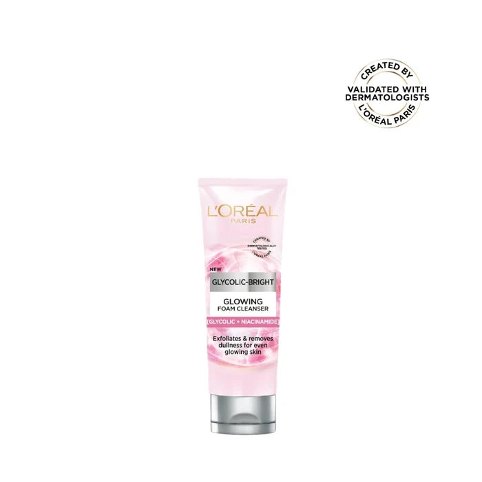 L'Oréal Paris Glycolic-Bright Daily Glowing Foam Cleanser with Glycolic Acid & Niacinamide 100ml