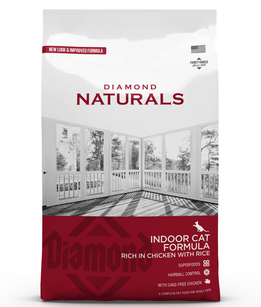Diamond Naturals Indoor Chicken & Rice Adult Cat Dry Food Hairball Control