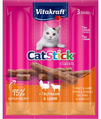 Vitakraft CatStick Classic Soft Sticks with Turkey & Lamb 18g