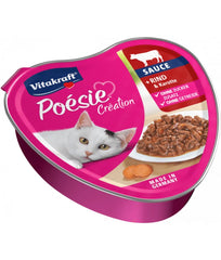 Vitakraft Poésie Création Adult Wet Cat Food with Beef in Gravy