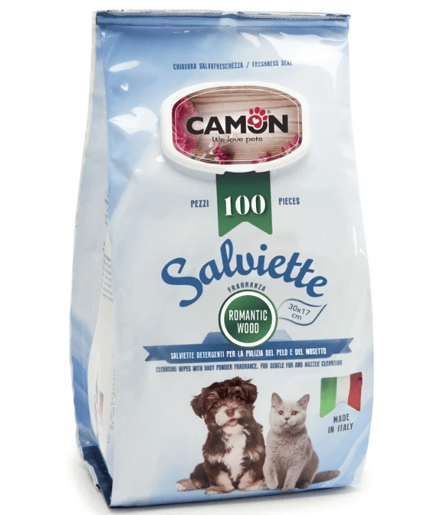Camon Romantic Wood Cleaning Wipes for Pets 100pcs | LA002
