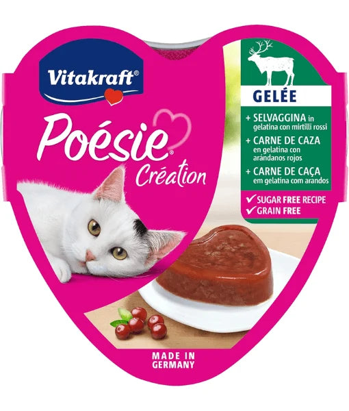 Vitakraft Poésie Création Adult Wet Cat Food with Deer in Jelly