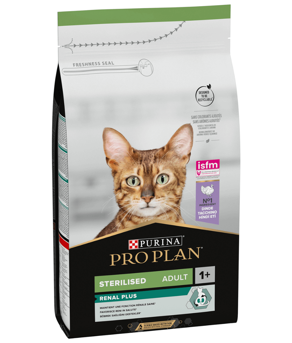 Purina Pro Plan Sterilised Adult Renal Plus Turkey Cat Food 10kg