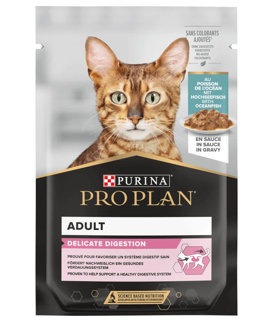 Pro Plan Adult Delicate Digestion Ocean Fish in Gravy Wet Cat Food 85g | 205039