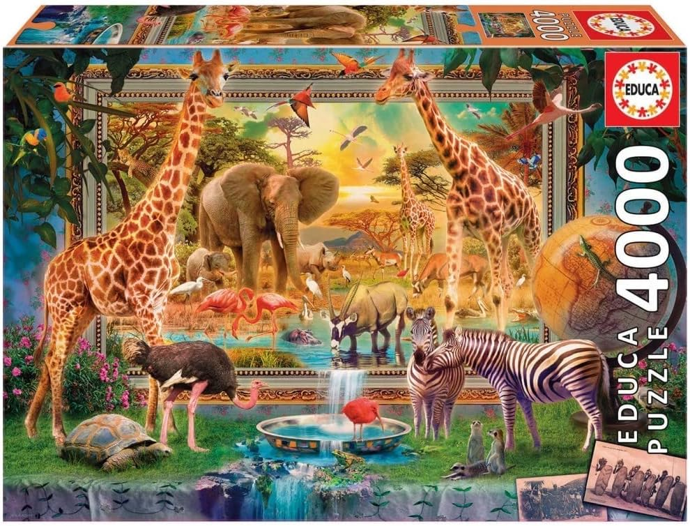 Educa 19285 - Wild Safari Animals Puzzle (4000 Pieces) | 19285