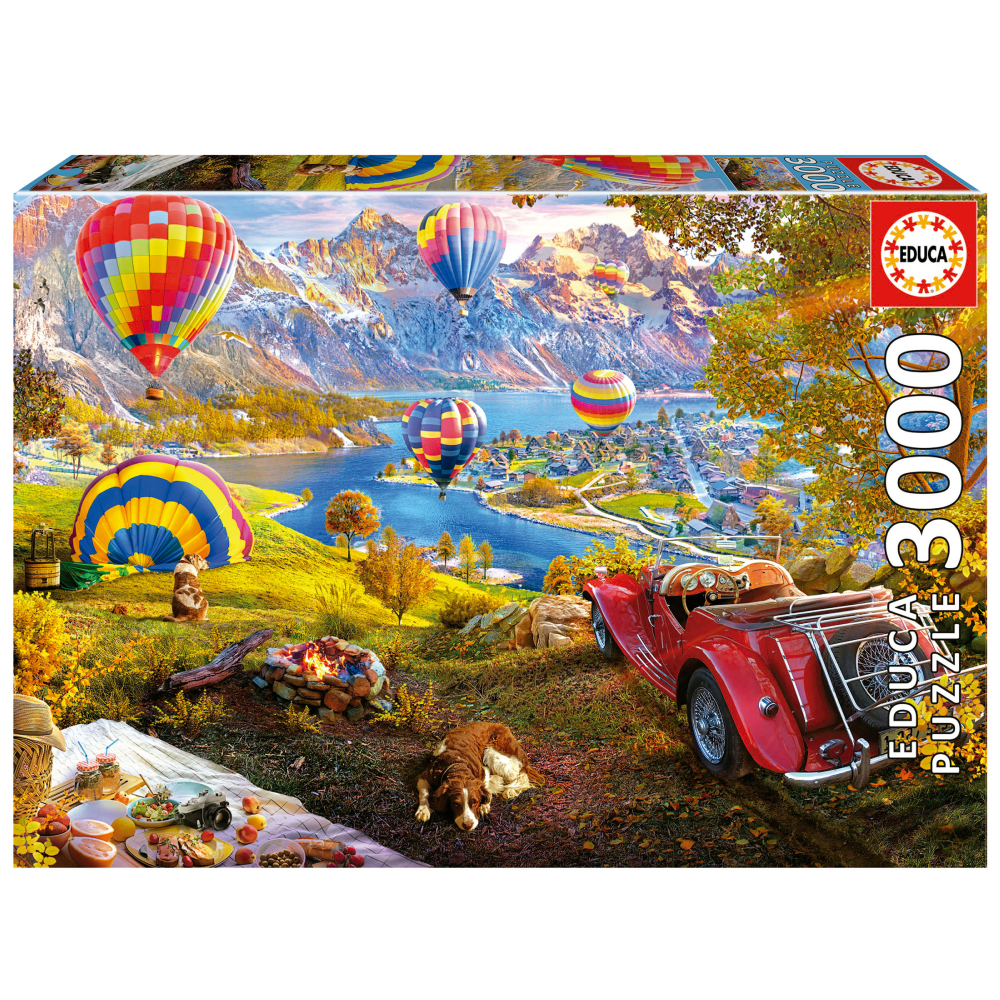 Educa 19947 - Hot Air Balloons & Classic Car Puzzle (3000 Pieces) | 19947