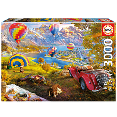 Educa 19947 - Hot Air Balloons & Classic Car Puzzle (3000 Pieces) | 19947