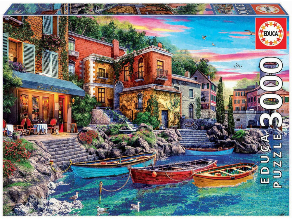 Educa 19052 - Mediterranean Village by the Sea Puzzle (3000 Pieces) |19052