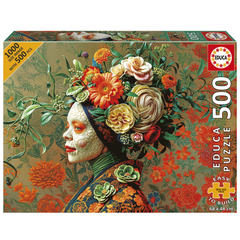 Educa 20233 - Floral Portrait Fantasy Puzzle 1000 Pieces | 20233