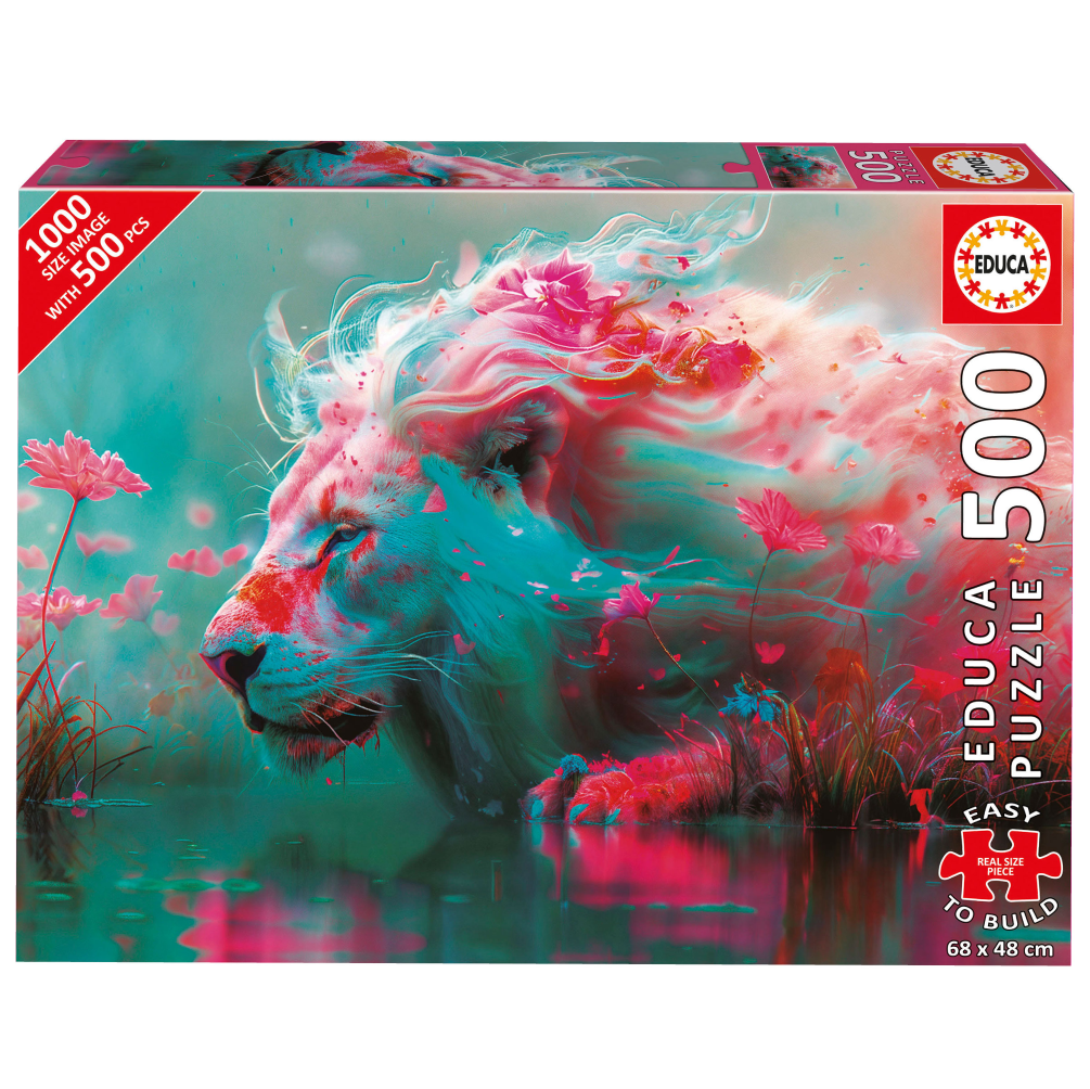 Educa 20234 - Majestic Fantasy Lion Puzzle 500 Pieces | 20234