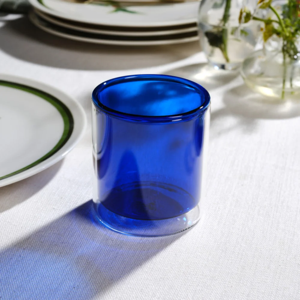 Karaca Pia Glass Water Glass, 280ML [Blue] | 153.03.08.4476