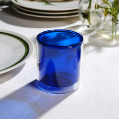 Karaca Pia Glass Water Glass, 280ML [Blue] | 153.03.08.4476