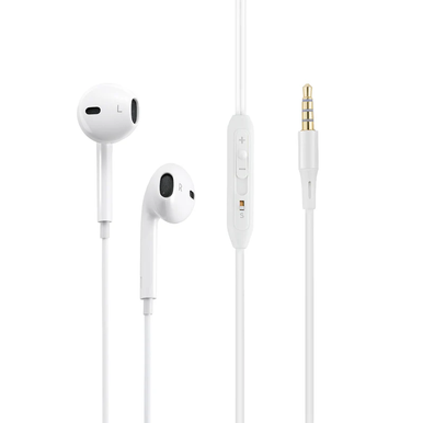 Promate Lightweight High-Performance Stereo Earbuds - White | gearPod-IS2.WHITE