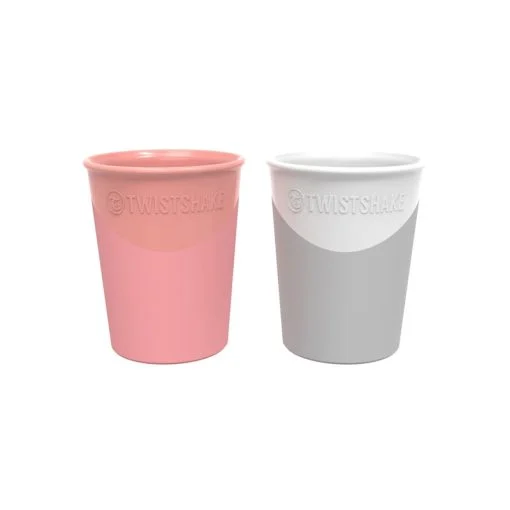 Twistshake 2x 170ml Cups – White & Peach | TWI78117