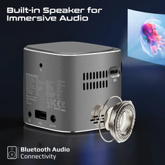 Promate Ultra-Mini 1080P Wireless DLP Projector with Touch Controls | CUBECAST