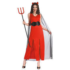 Devil Costume (Dress with Cape, Belt & Headpiece) | 093028