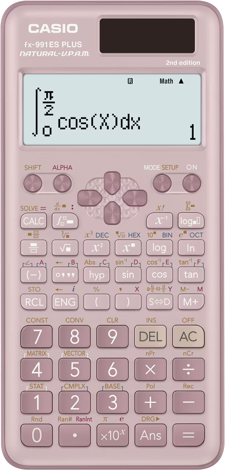 Casio FX-991ES PLUS 2nd Edition Scientific Calculator - Pink, Natural Textbook Display | FX-991ESPLUS2PKWDT(TH)