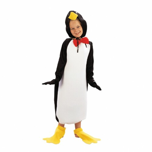 Penguin Fancy Dress Costume (Jumpsuit, Hat, Foot Covers) - Small Size (110-120 cm) | 49138
