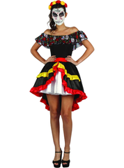 Day of the Dead Costume (Dress & Headband) | 093408