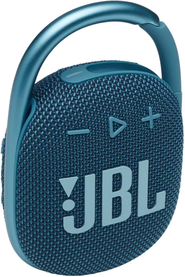 JBL كليب 4 - سماعة بلوتوث محمولة مع حلقة تعليق - أزرق | JBL-SP-CLIP4BLU