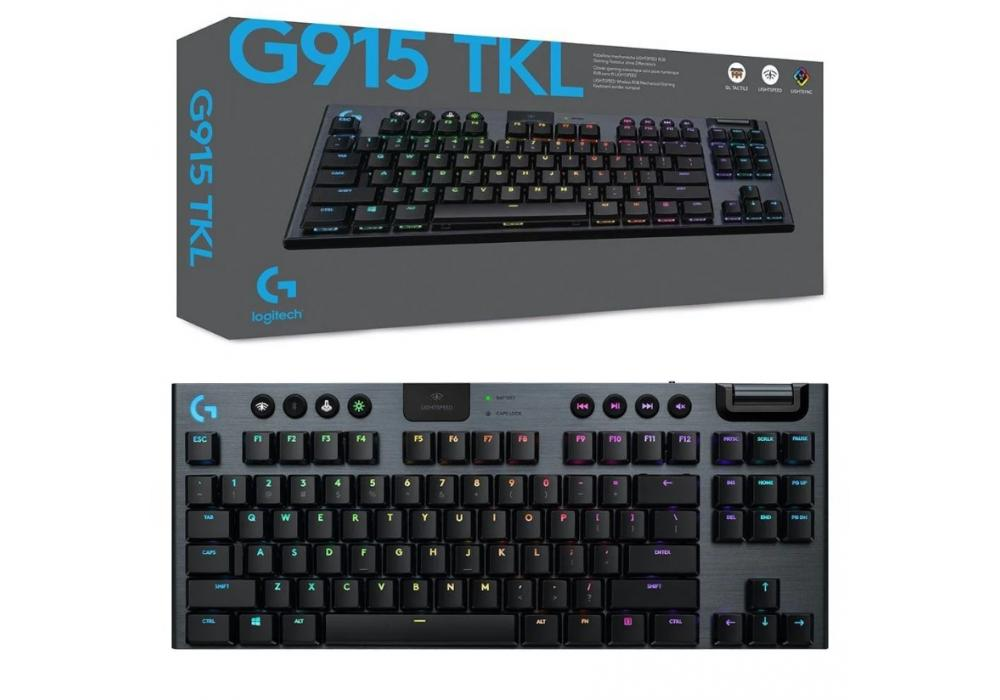 Logitech G915 TKL Tenkeyless Lightspeed Wireless RGB Mechanical Gaming Keyboard | 920-009495