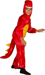 Red Dinosaur Costume - Small Size (110-120 cm) | 091314