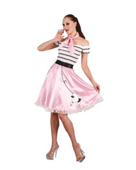 Nifty Fifties Costume (Top, Skirt, Belt & Scarf) | 83270