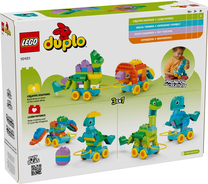 LEGO 3-in-1 Dinosaurs on Wheels Building Set | 10451