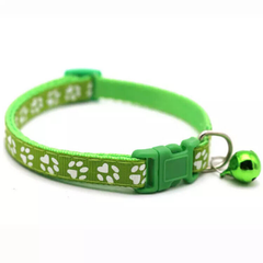 Sunro Pet Collar with Bell - Adjustable Safety Cat & Small Dog Collar, Green (1 Piece)