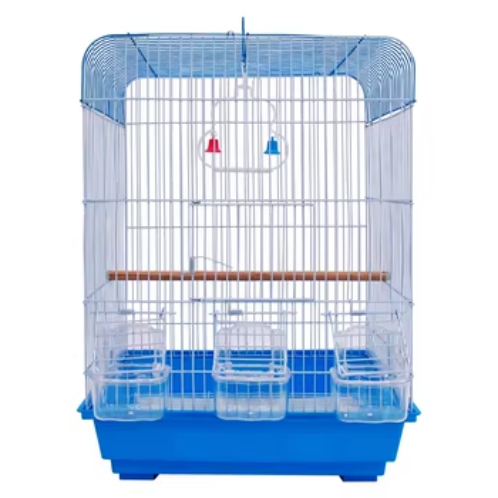 Bird Cage 3DS with Feeder & Water Dispenser - Blue