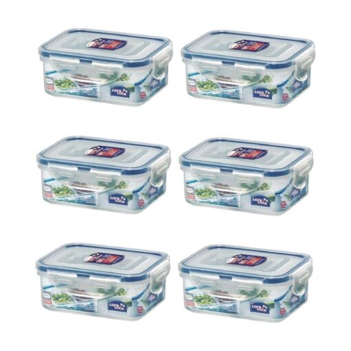 LocknLock Rectangular Short Food Container 350ml with Divider | LLHPL806C