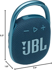 JBL كليب 4 - سماعة بلوتوث محمولة مع حلقة تعليق - أزرق | JBL-SP-CLIP4BLU