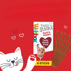 Webbox Cats Delight Sticks بنكهة اللحم البقري والأرانب 6 قطع | 8810