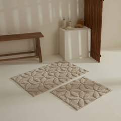 Karaca Home Berlin 2Pcs Bathroom Mat Stone | 8680214393949