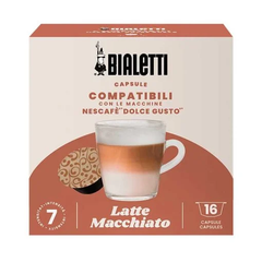 Bialetti Latte Macchiato Aluminum Dolce Gusto Compatible Capsules 16pcs | BIA96080448