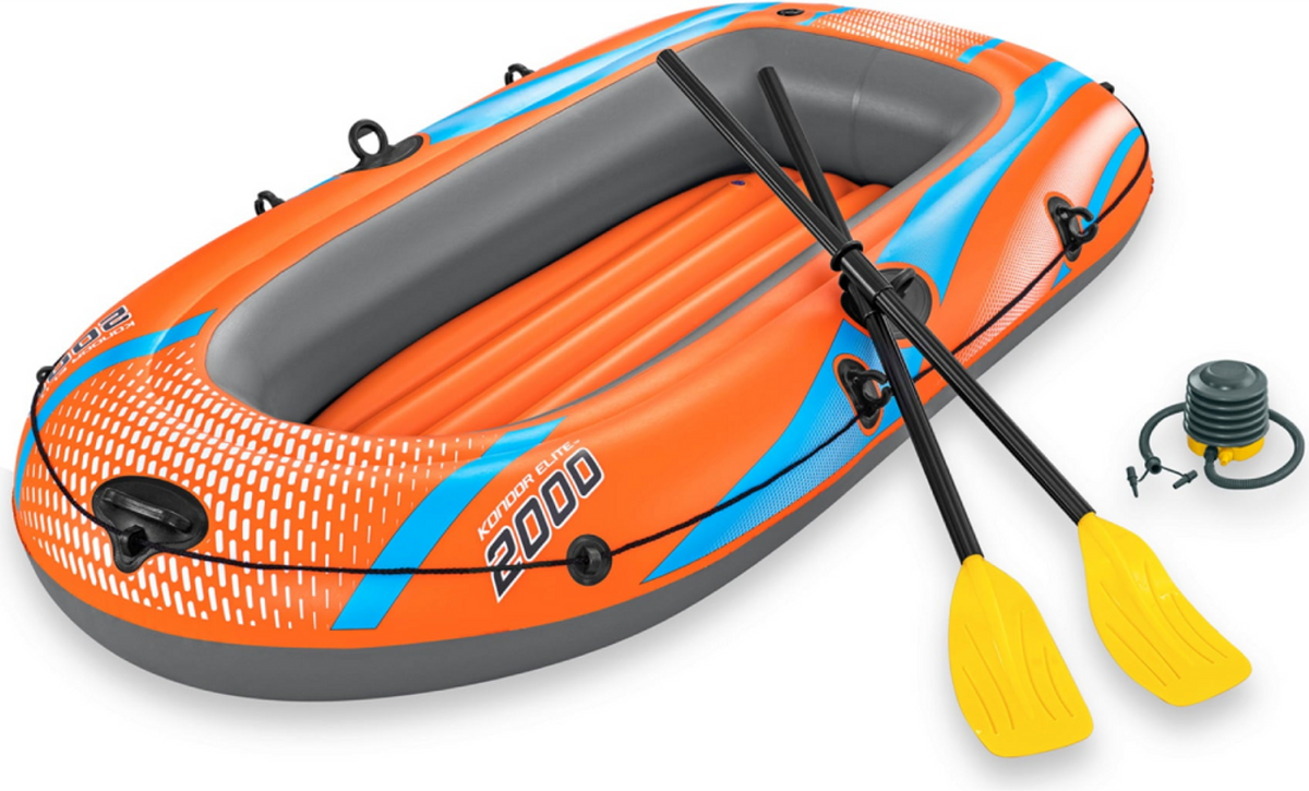 Bestway Kondor 2000 Inflatable Boat Set - Includes Oars & Pump - 196 × 106 cm | P-61141