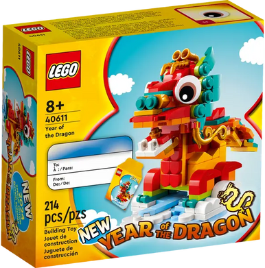 LEGO Year of the Dragon Building Set - 214 Pieces - Lunar New Year Zodiac Display  | 40611