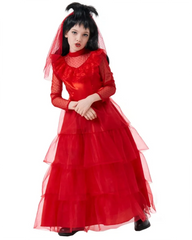 Red Bride Costume (Dress, Veil) - Medium Size | 098979