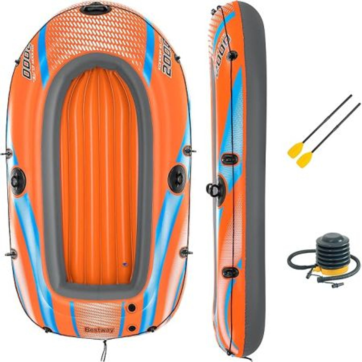 Bestway Kondor 2000 Inflatable Boat Set - 185 × 97 cm - Includes Oars & Pump | P-61142