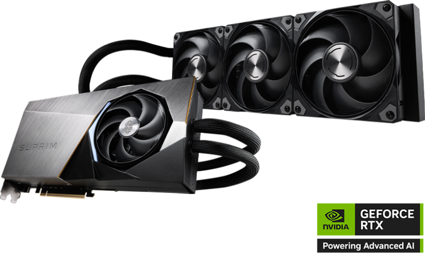MSI GeForce RTX 5080 16G Suprim Liquid SOC Graphics Card, 16GB GDDR7 256-Bit Memory, 2745 MHz Boost Clock, 30 Gbps Memory Speed, 10752 CUDA Cores, PCI Express Gen 5 x16 | 912-V531-027