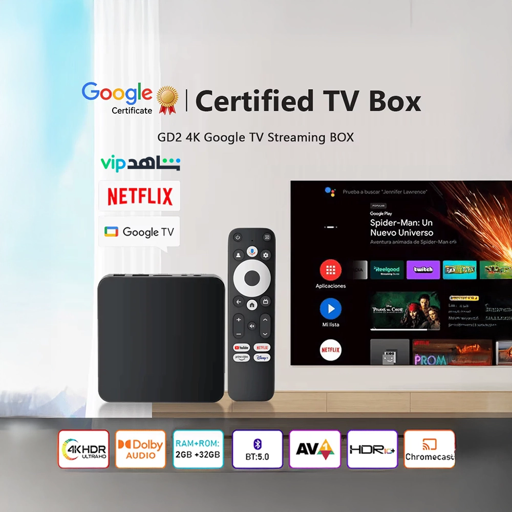 Dcolor Google TV Box GD2 with Chromecast built-in | GD2