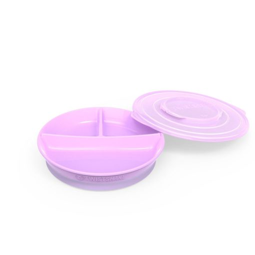 Twistshake Divided Plate 6+m Pastel Purple | 78172
