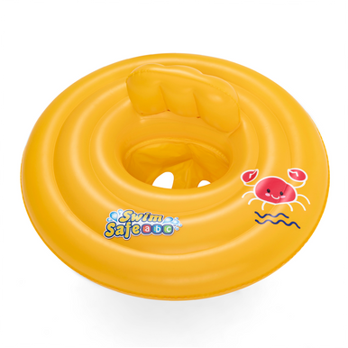 مقعد سباحة بيست واي للأطفال قابل للنفخ Swim Safe ABC - عوامة دائرية صفراء | P-32096