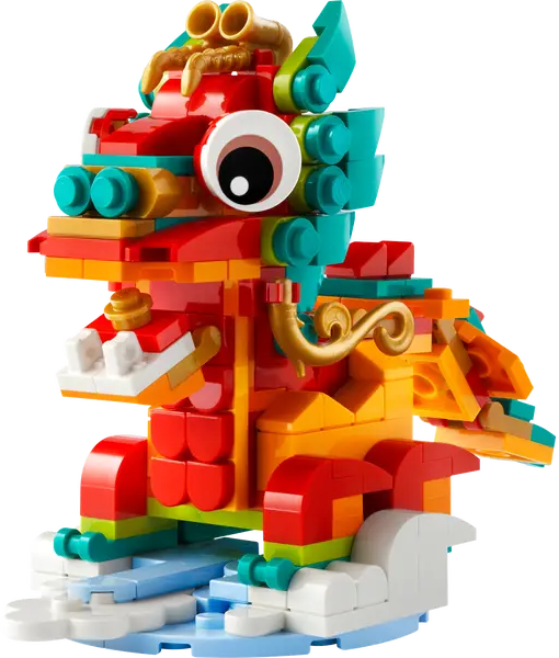 LEGO Year of the Dragon Building Set - 214 Pieces - Lunar New Year Zodiac Display  | 40611