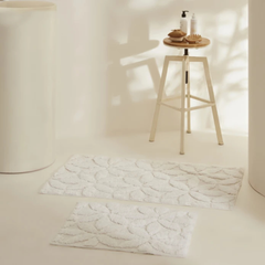 Karaca Home Berlin 2-Piece Bath Mat Ecru | 8680214393932