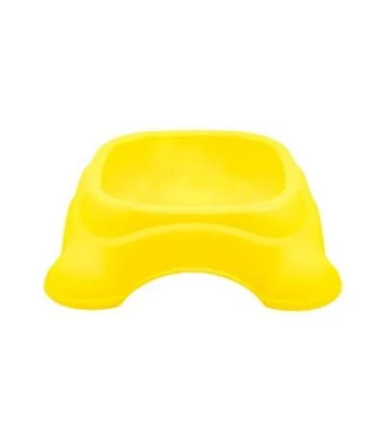 Kitten Feeding Bowl - Plastic Food & Water Dish for Cats - Yellow