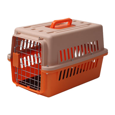 Cat Carrier Box - Medium Size - Orange | Pet Travel Carrier