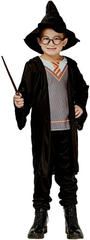 School Wizard Boys Costume (Shirt, Pants, Robe, Hat) - Small Size | 091838