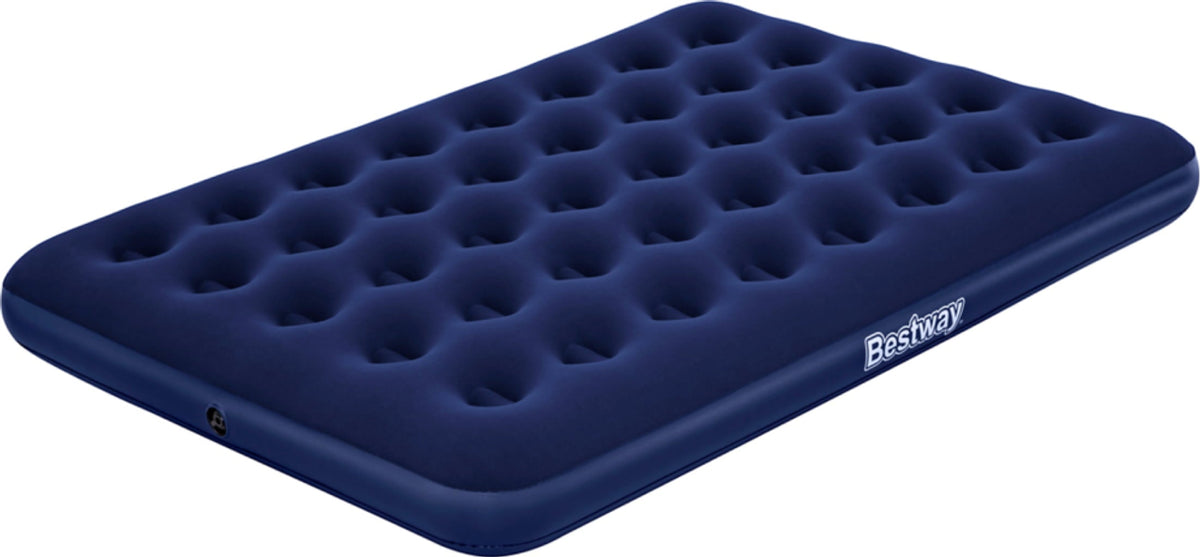 Bestway Air Bed Queen Size - 191 × 137 × 22 cm - Flocked Air Mattress with Repair Patch | P-67002